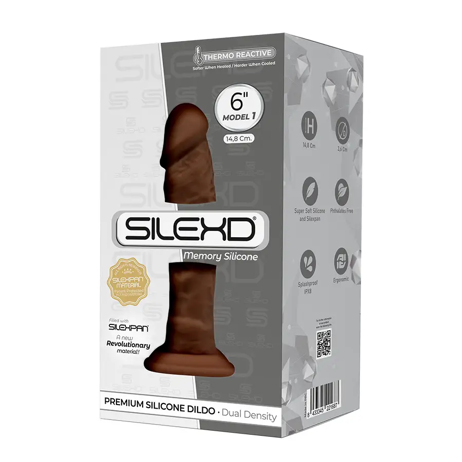 Silexd Dispositivo Realista De Inserción 6 Pulgadas Silicona Marrón by SILEXD